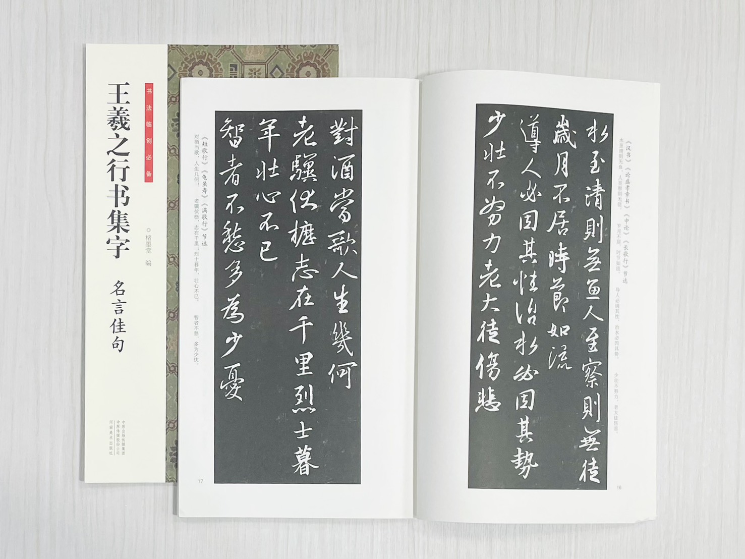 《王羲之行書集字 名言佳句》 書法臨創必備 楮墨堂編著 河南美術出版社