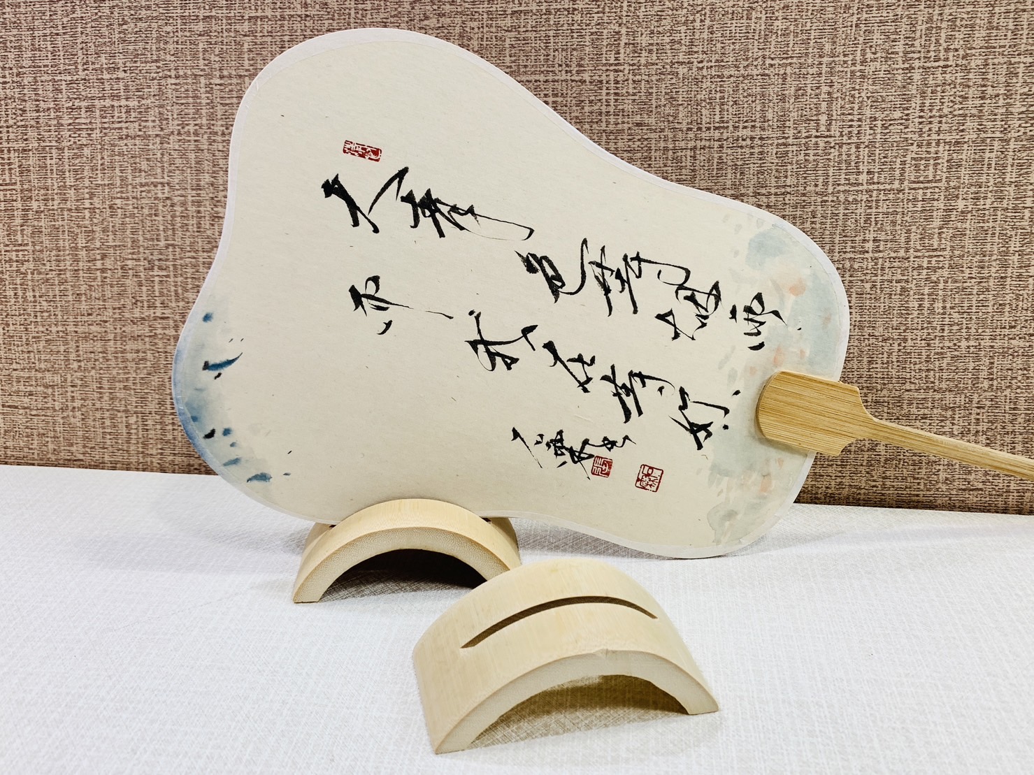 《竹製扇架》團扇扇架 展示架 摺扇 