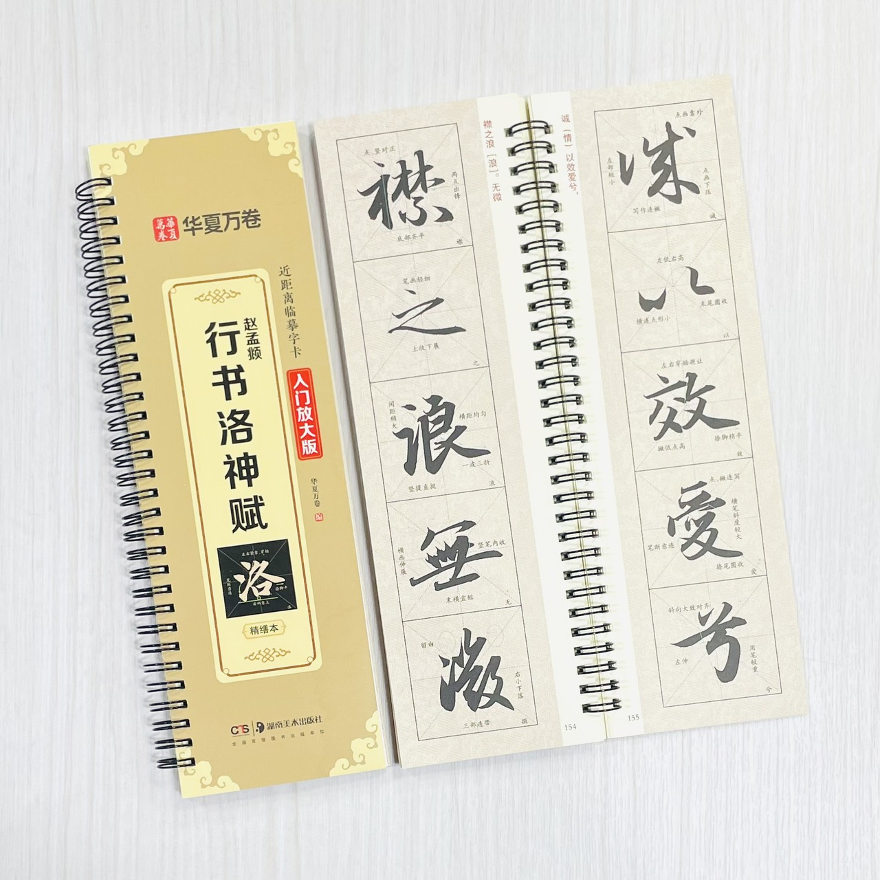 《趙孟頫行書洛神賦 精繕本》 近距離臨摹字卡 入門放大版 華夏萬卷 編 湖南美術出版社