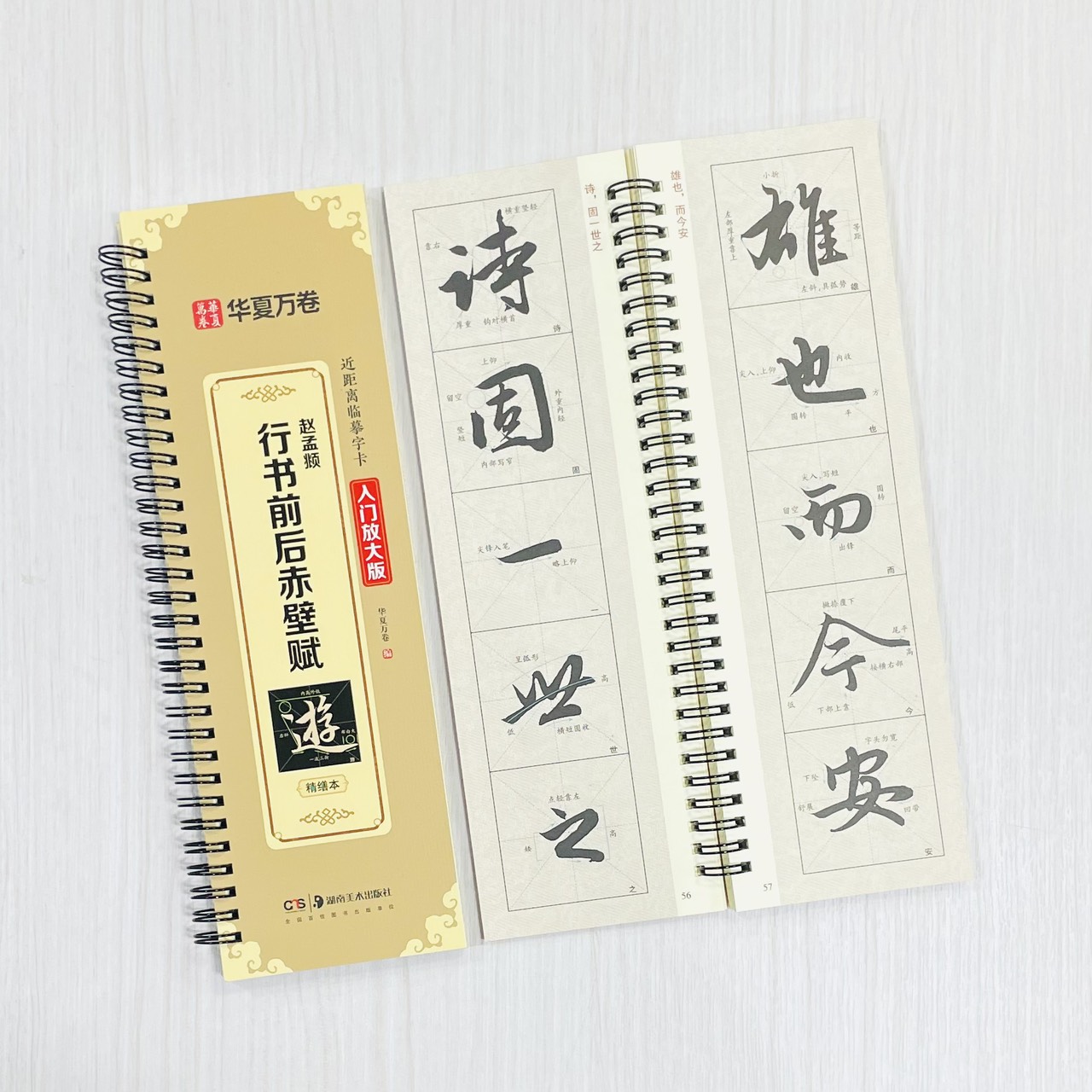 《趙孟頫行書前後赤壁賦 精繕本》 近距離臨摹字卡 入門放大版 華夏萬卷 編 湖南美術出版社