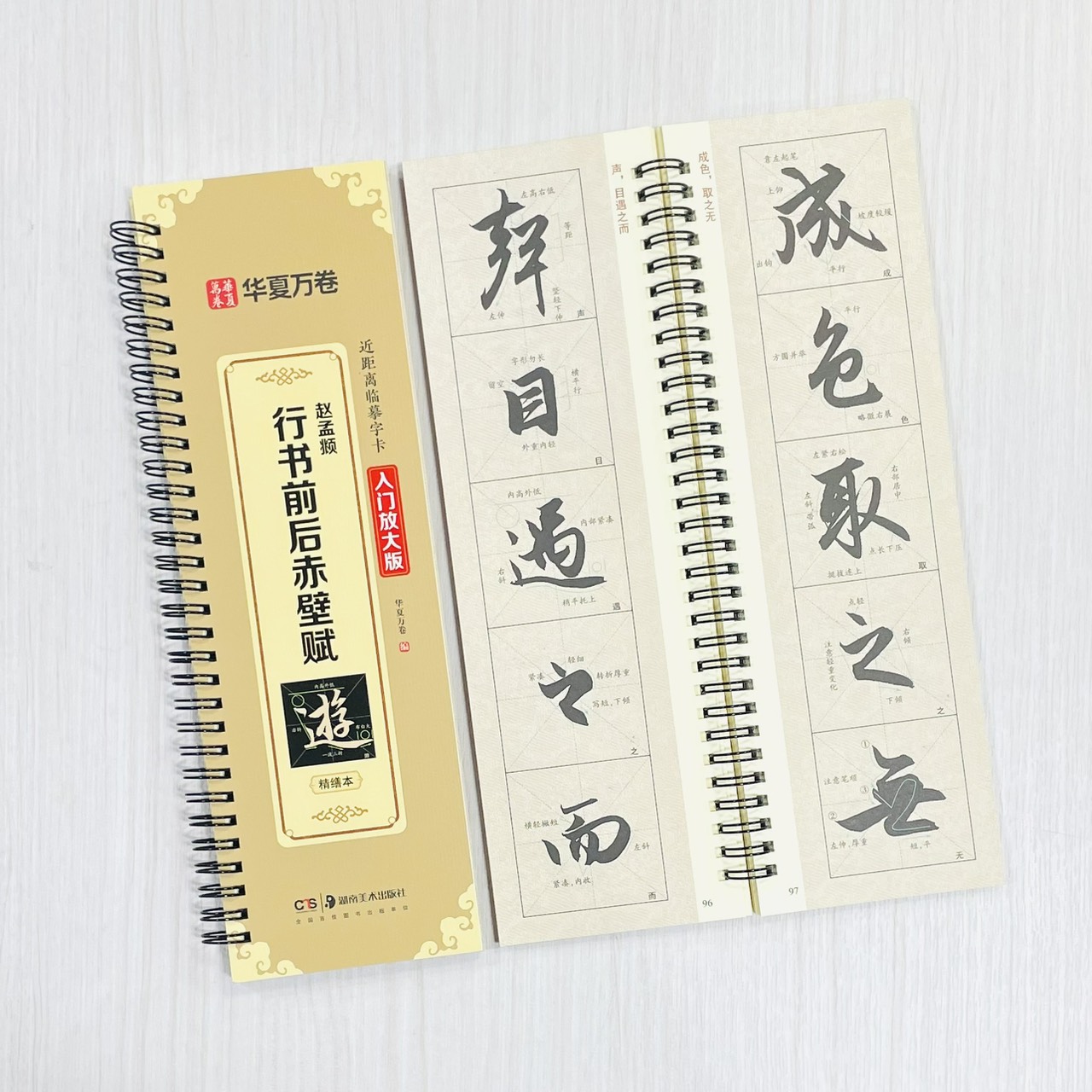 《趙孟頫行書前後赤壁賦 精繕本》 近距離臨摹字卡 入門放大版 華夏萬卷 編 湖南美術出版社