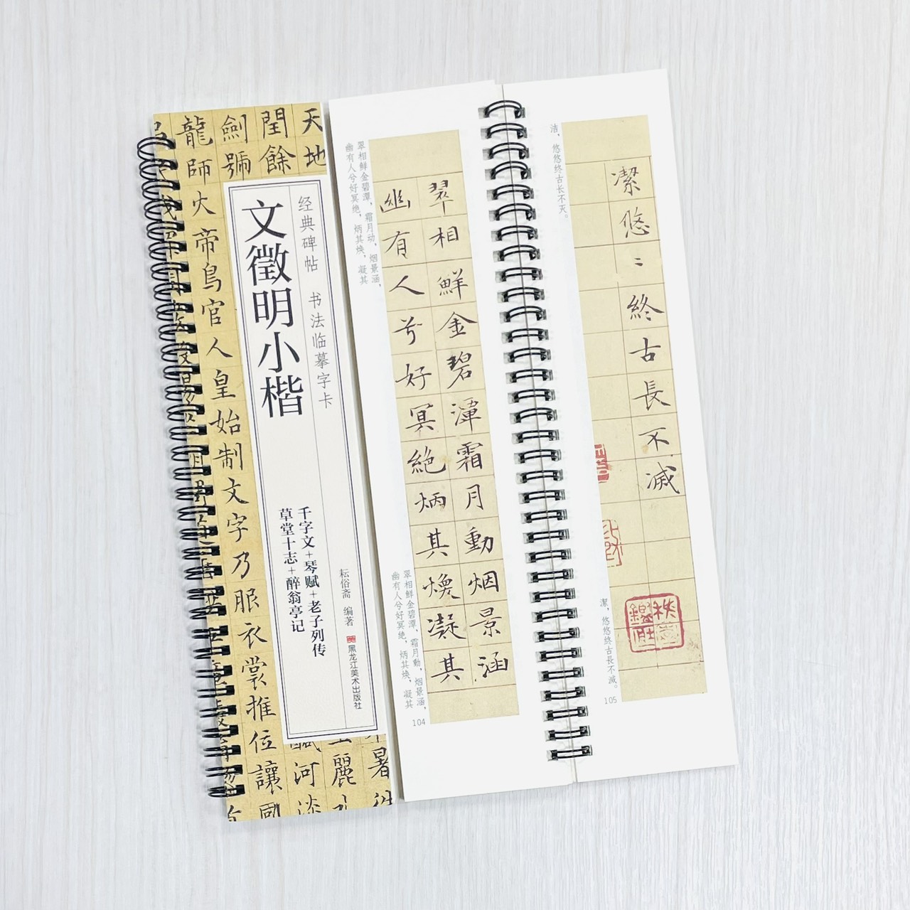 《文徵明小楷》 經典碑帖 書法臨摹字卡 耘俗齋 編著 黑龍江美術出版社