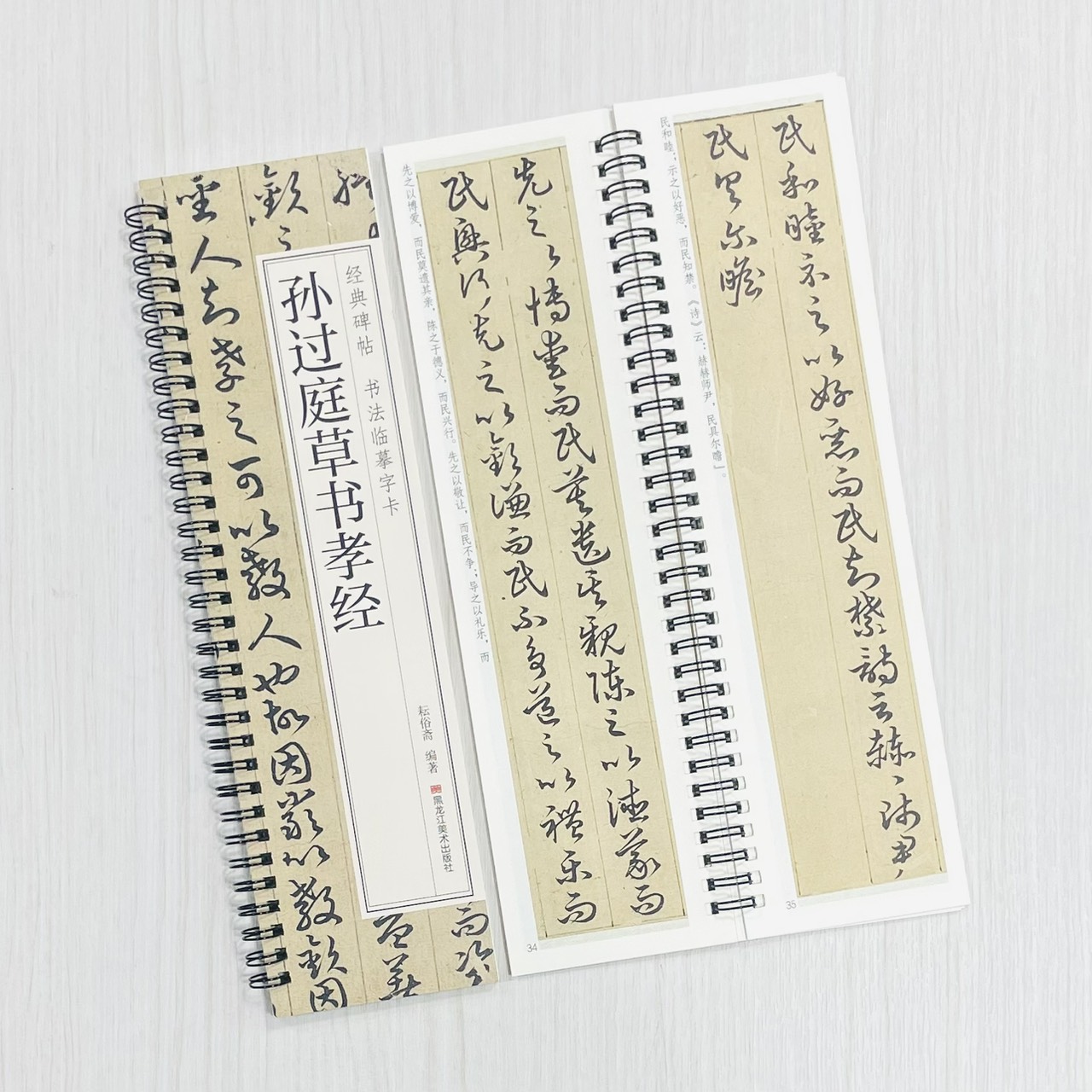 《孫過庭草書孝經》 經典碑帖 書法臨摹字卡 耘俗齋 編著 黑龍江美術出版社