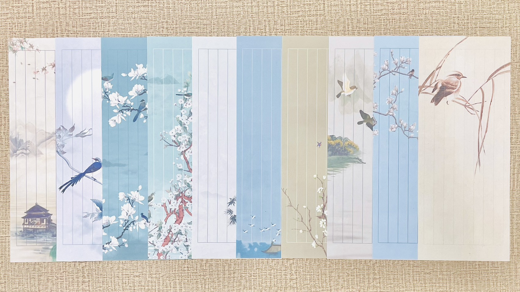 《蠟染尋芳一筆箋》直行 (豎格1.5cm)  / 書法小品 