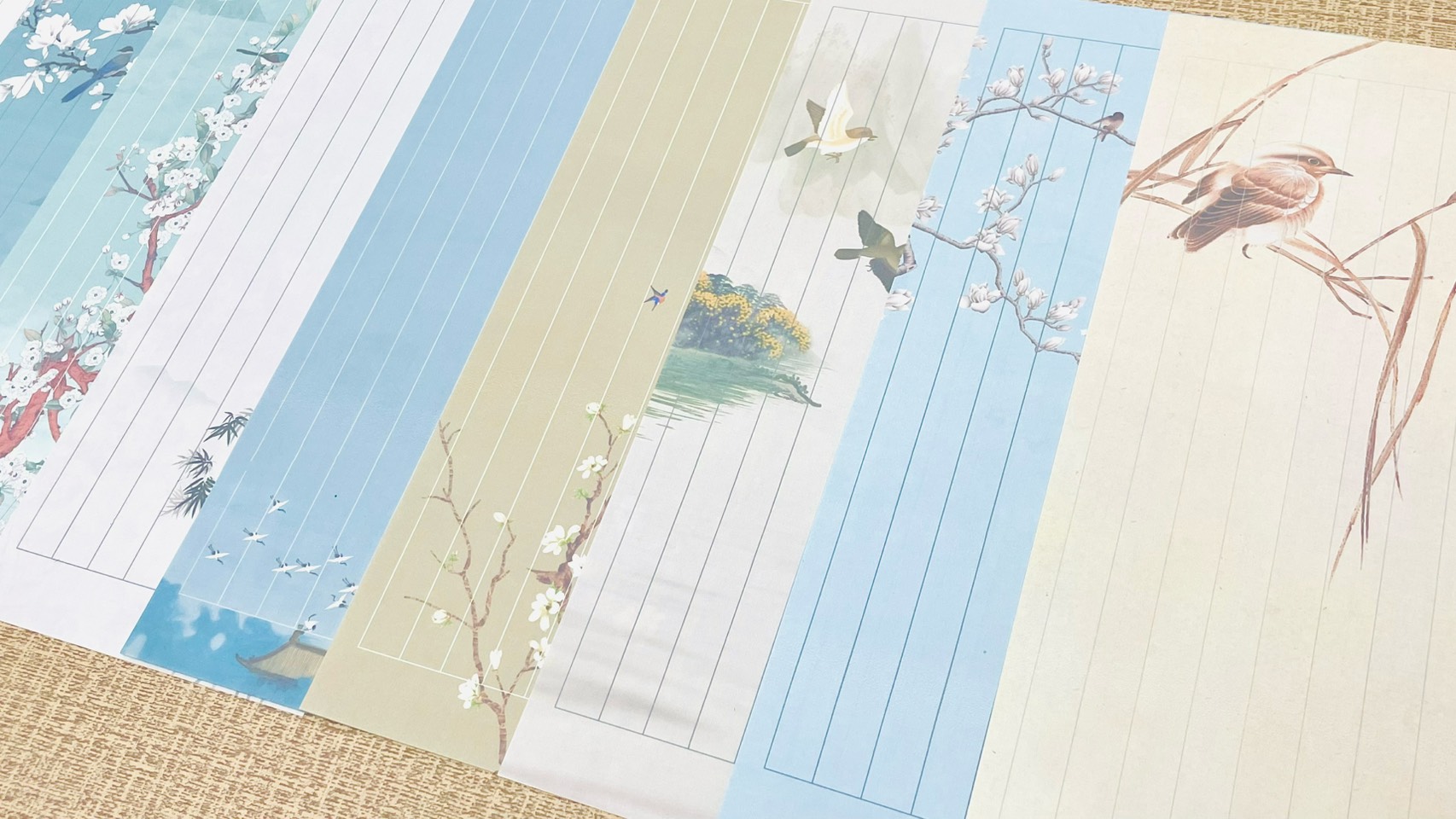 《蠟染尋芳一筆箋》直行 (豎格1.5cm)  / 書法小品 