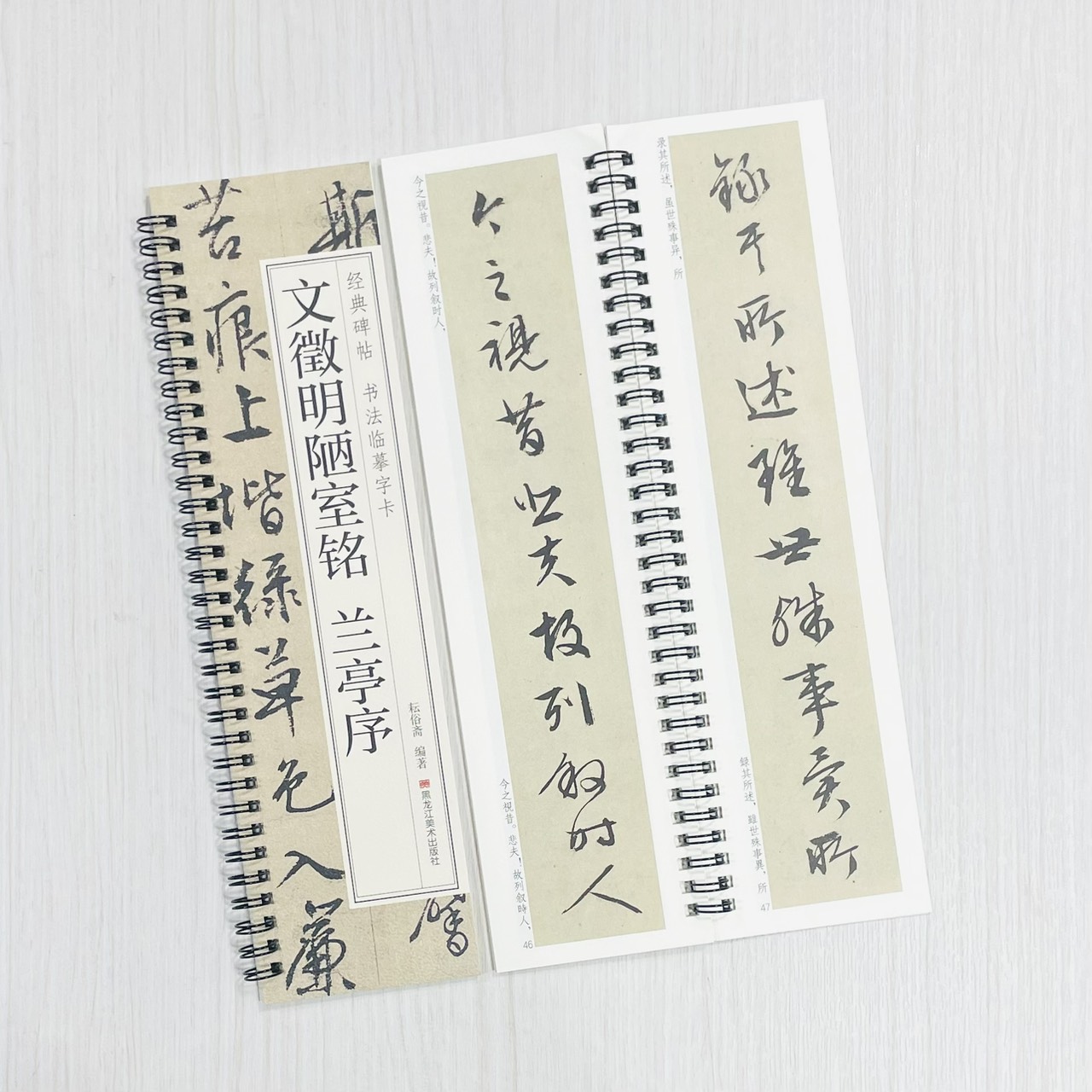 《文徵明陋室銘 蘭亭序》 經典碑帖 書法臨摹字卡 耘俗齋 編著 黑龍江美術出版社
