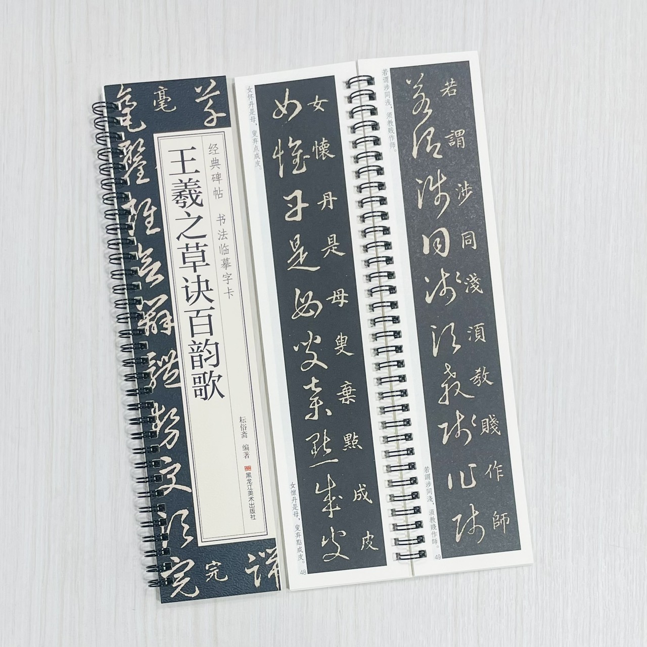 《王羲之草訣百韵歌》 王羲之草訣百韻歌 經典碑帖 書法臨摹字卡 耘俗齋 編著 黑龍江美術出版社