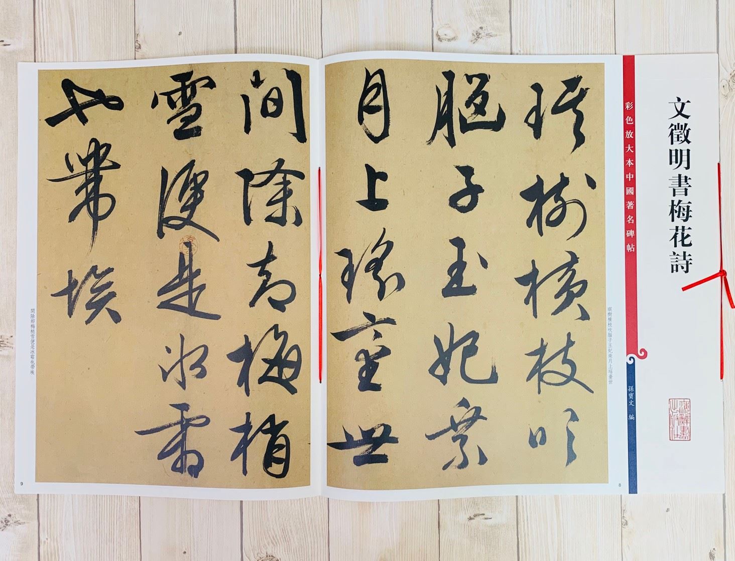 《文徵明書梅花詩》 孫寶文 編 彩色放大 中國著名碑帖  上海辭書出版社
