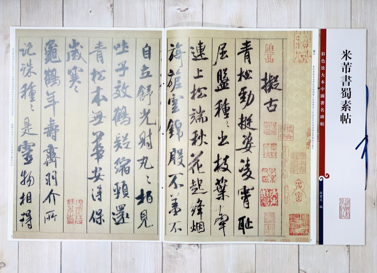 《米芾書蜀素帖 》 彩色放大 中國著名碑帖  上海辭書出版社