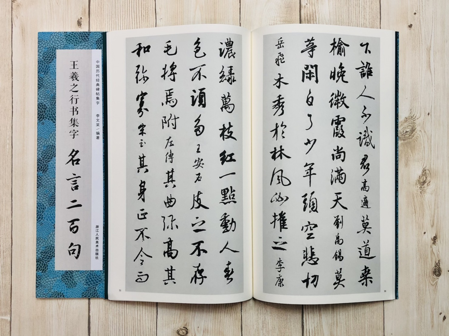 《王羲之行書集字名言二百句》 中國歷代經典碑帖集字 浙江人民美術出版社