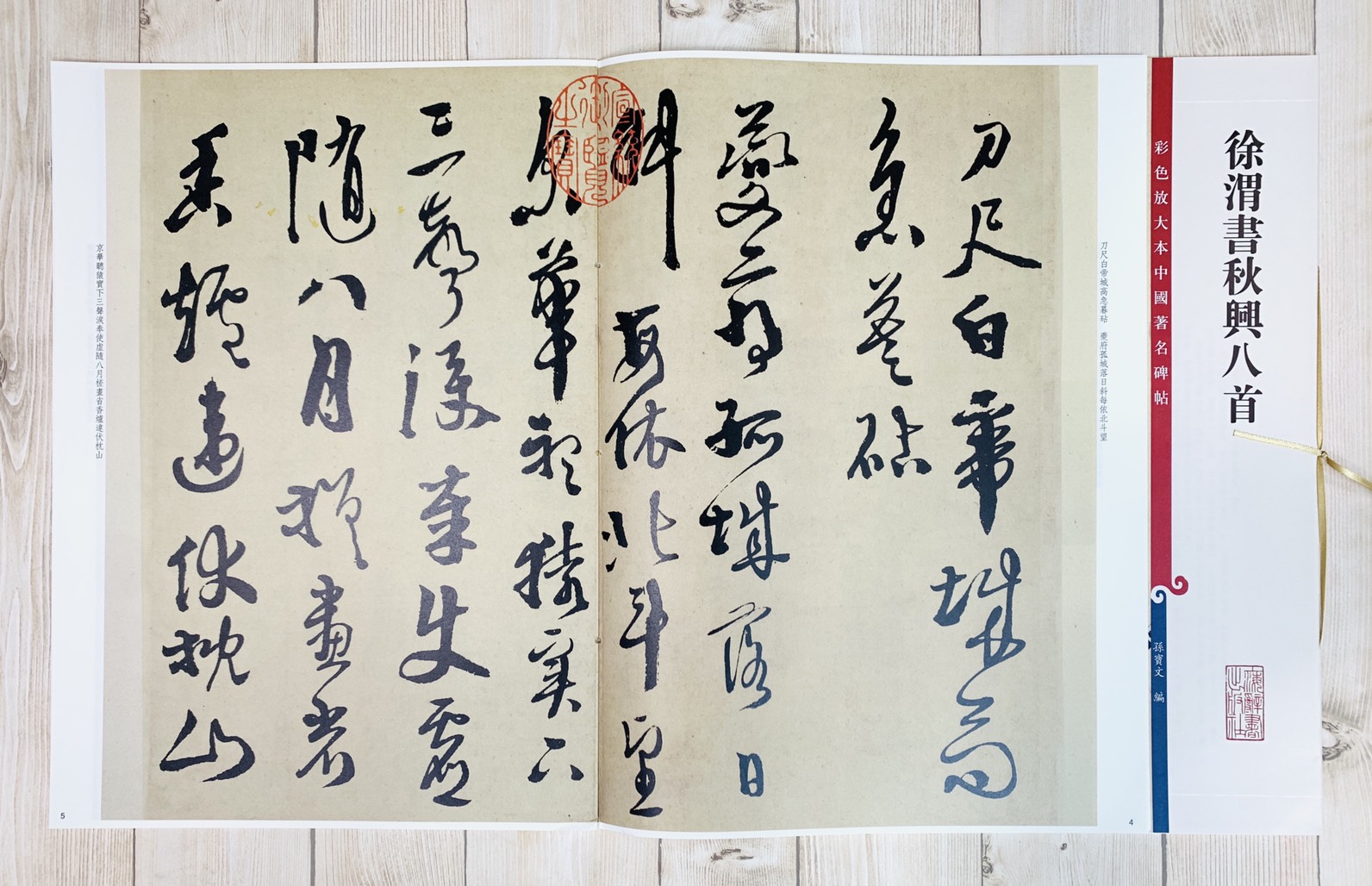 《徐渭書秋興八首》 彩色放大本 中國著名碑帖  孫寶文 上海辭書出版社
