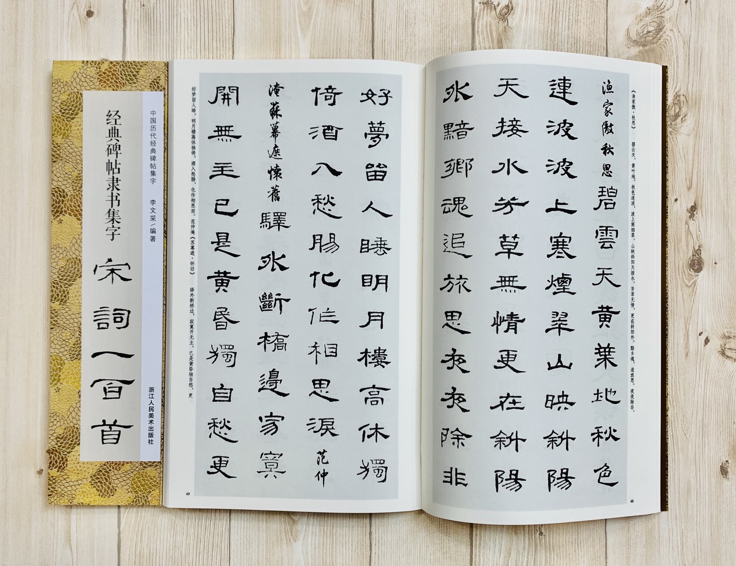 《經典碑帖隸書集字 宋詞一百首》 中國歷代經典碑帖集字(第三輯) 浙江人民美術出版社 李文采 編著