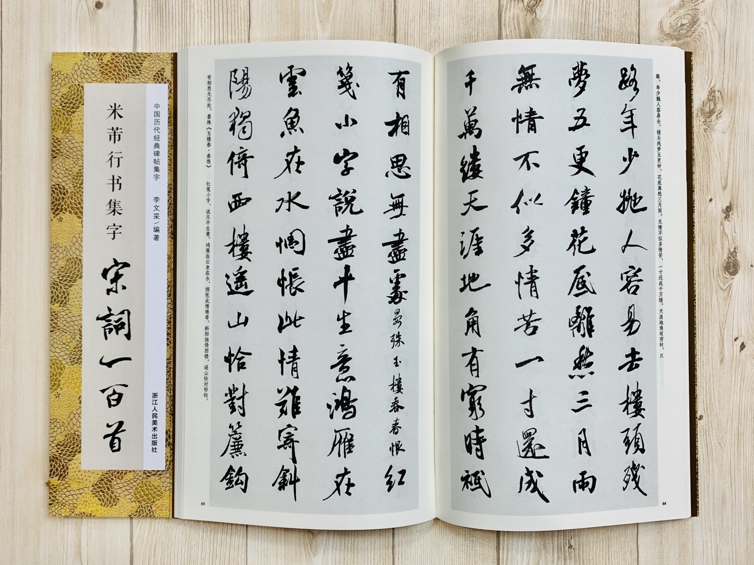 《米芾行書集字 宋詞一百首》 中國歷代經典碑帖集字(第三輯) 浙江人民美術出版社 李文采 編著