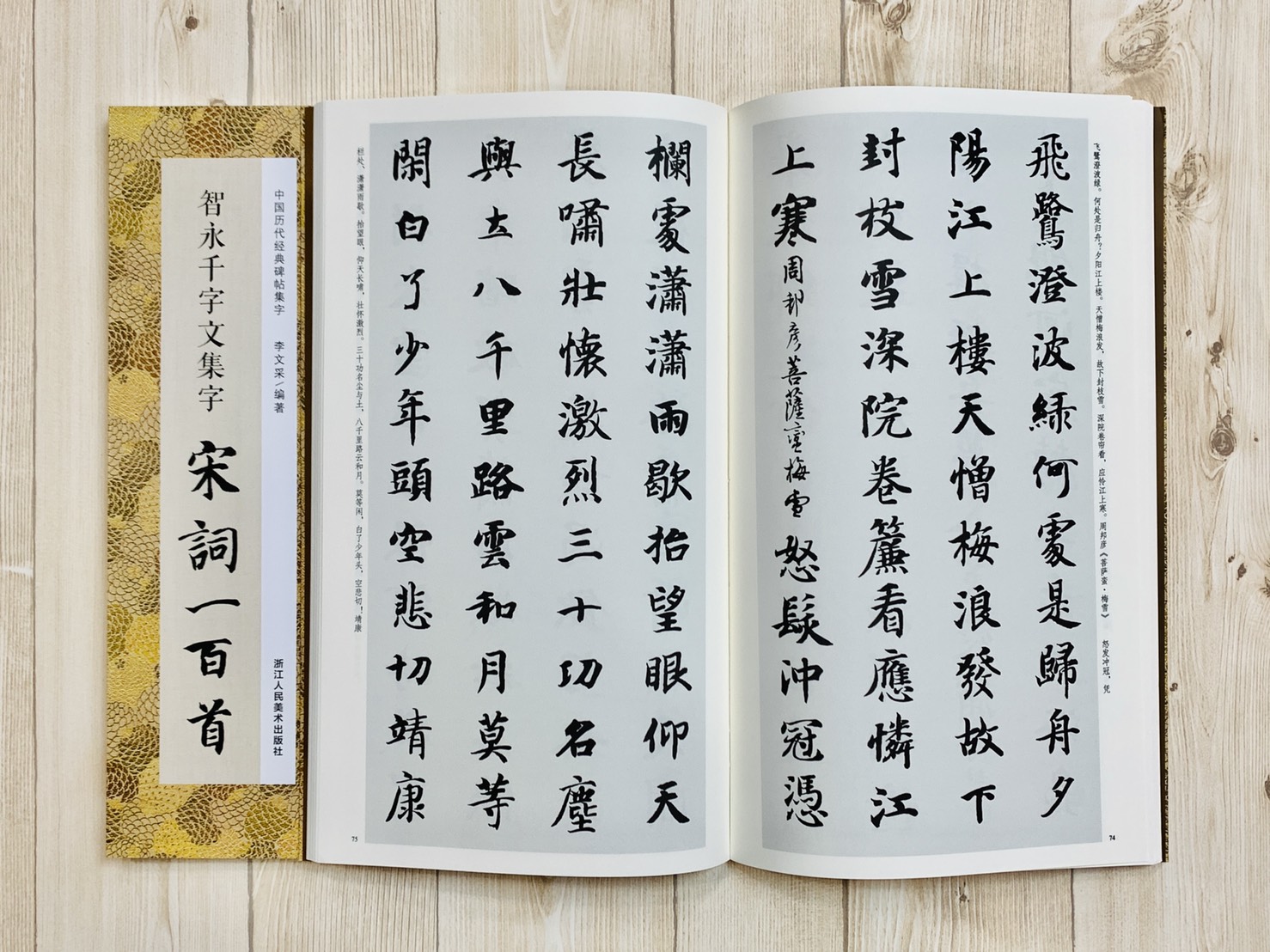 《智永千字文集字 宋詞一百首》 中國歷代經典碑帖集字(第三輯) 浙江人民美術出版社 李文采 編著