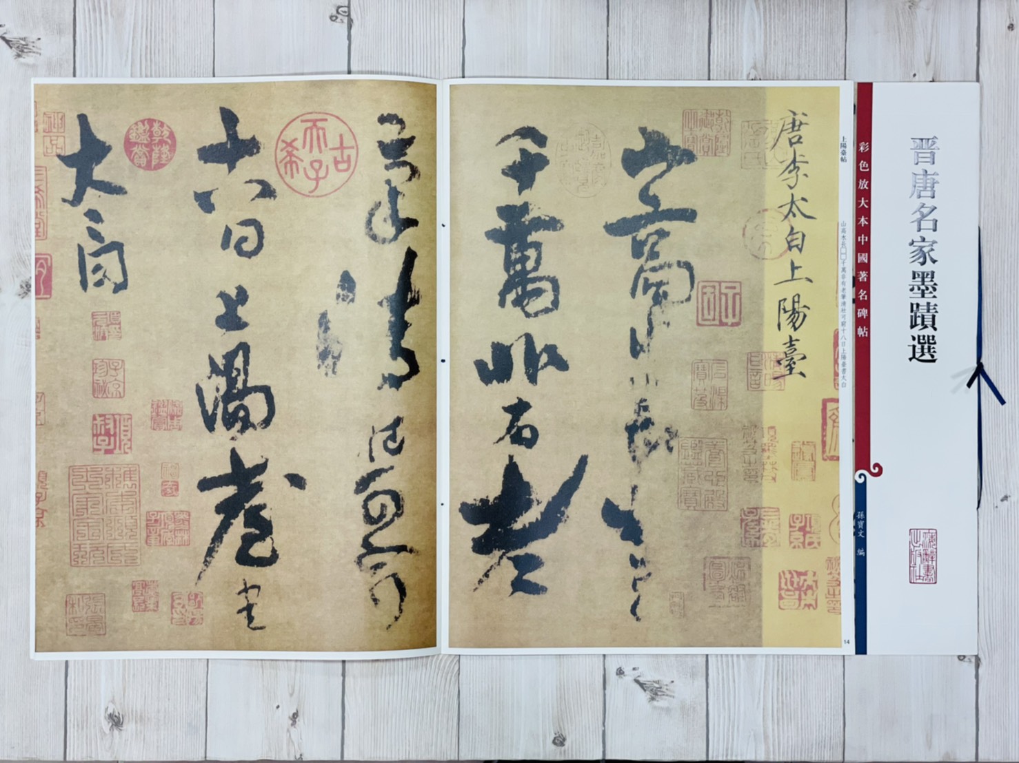 《晉唐名家墨蹟選》孫寶文  彩色放大 中國著名碑帖  上海辭書出版社