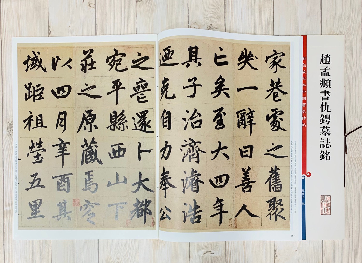 《趙孟頫書仇鍔墓誌銘 》彩色放大 中國著名碑帖  上海辭書出版社