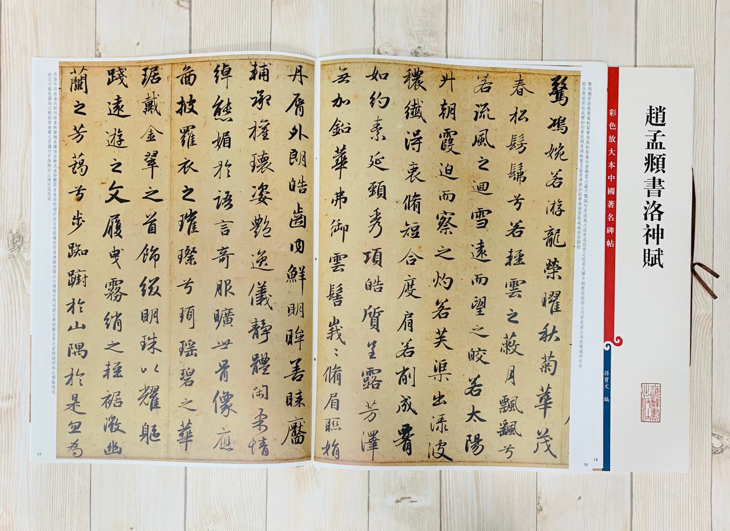 《趙孟頫書洛神賦 》 彩色放大 中國著名碑帖  上海辭書出版社