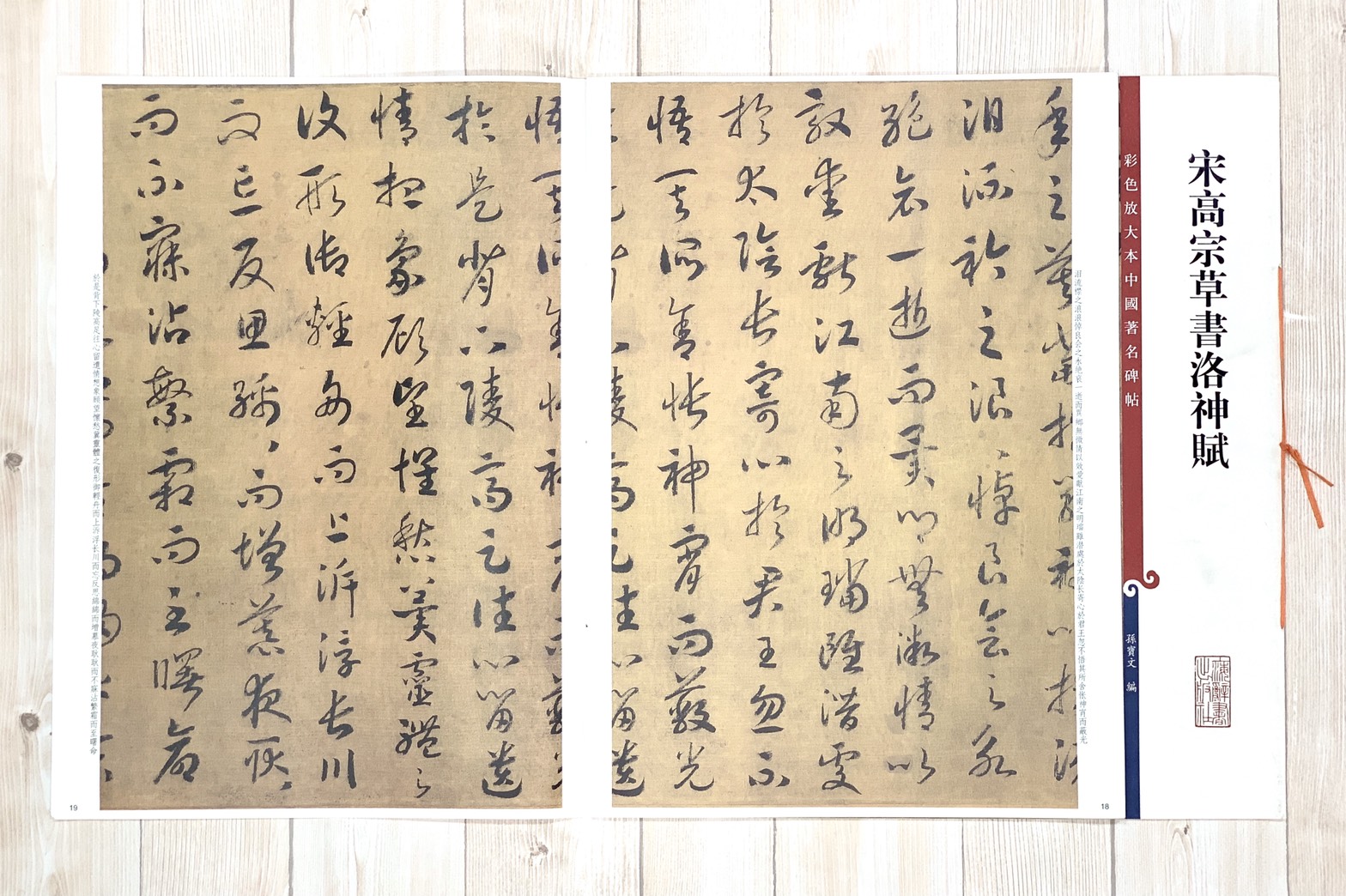 《宋高宗草書洛神賦》 彩色放大 中國著名碑帖  上海辭書出版社