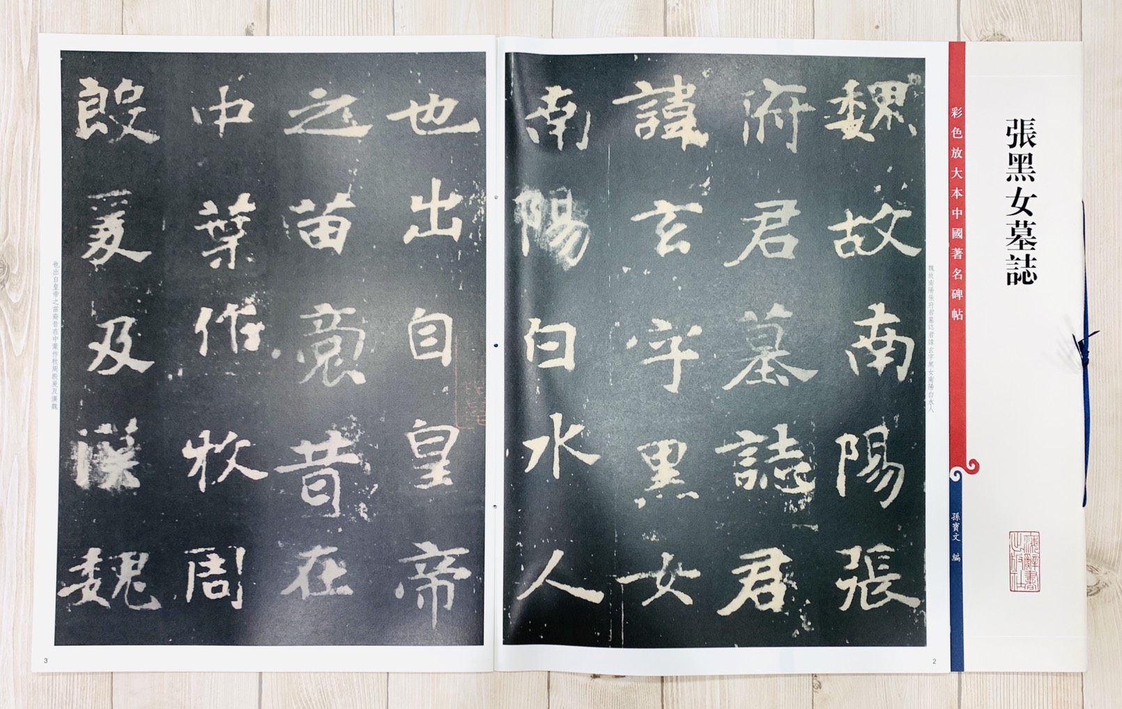 《張黑女墓誌 》 孫寶文 彩色放大 中國著名碑帖  上海辭書出版社