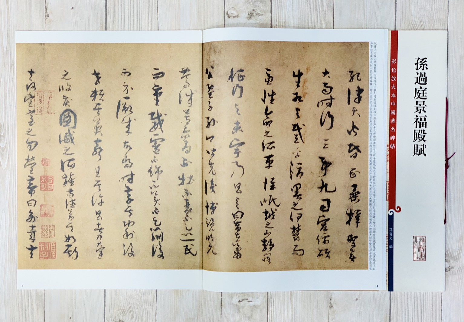 《孫過庭景福殿賦 》 彩色放大 中國著名碑帖  上海辭書出版社
