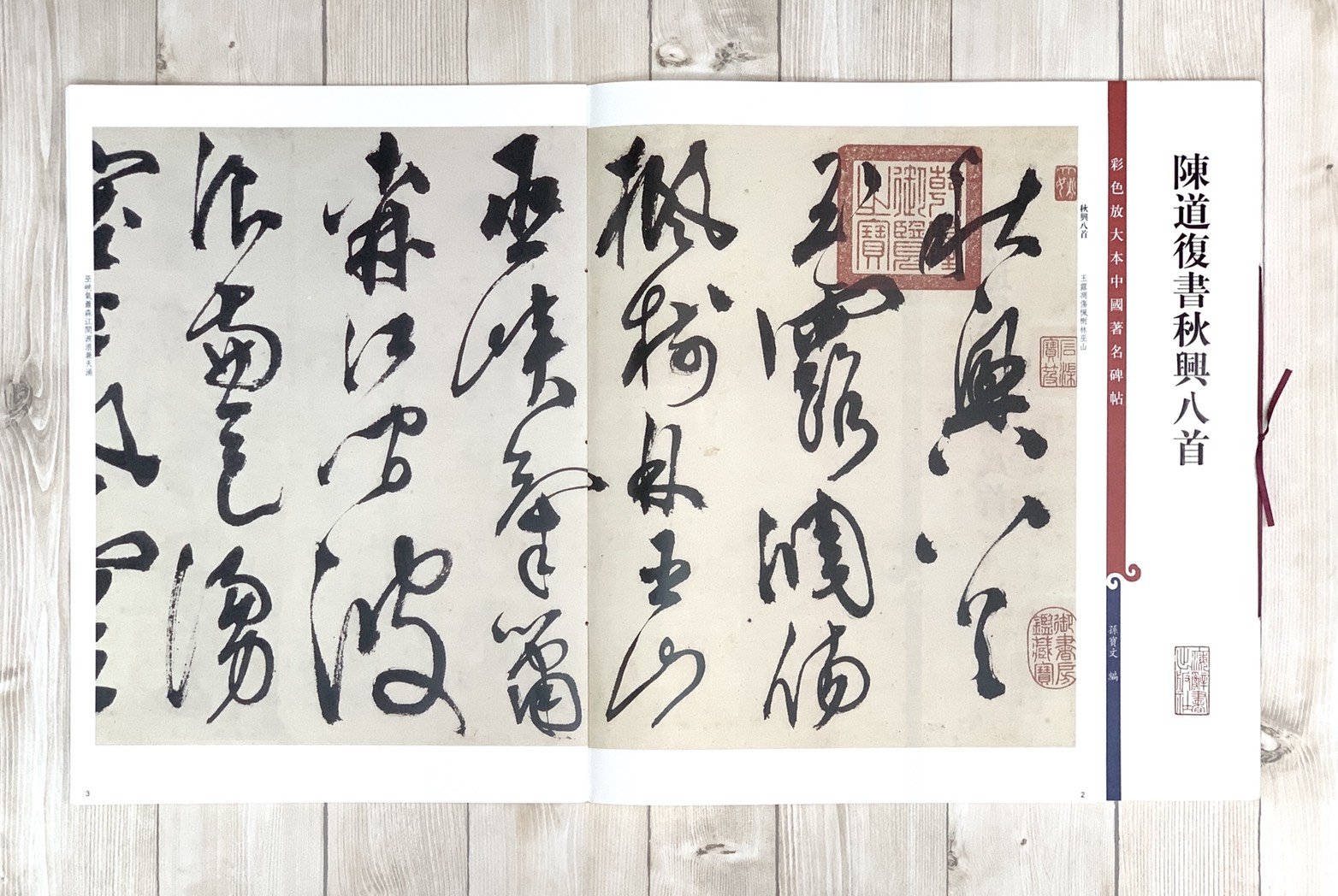《陳道復書秋興詩八首》 孫寶文 彩色放大 中國著名碑帖  上海辭書出版社
