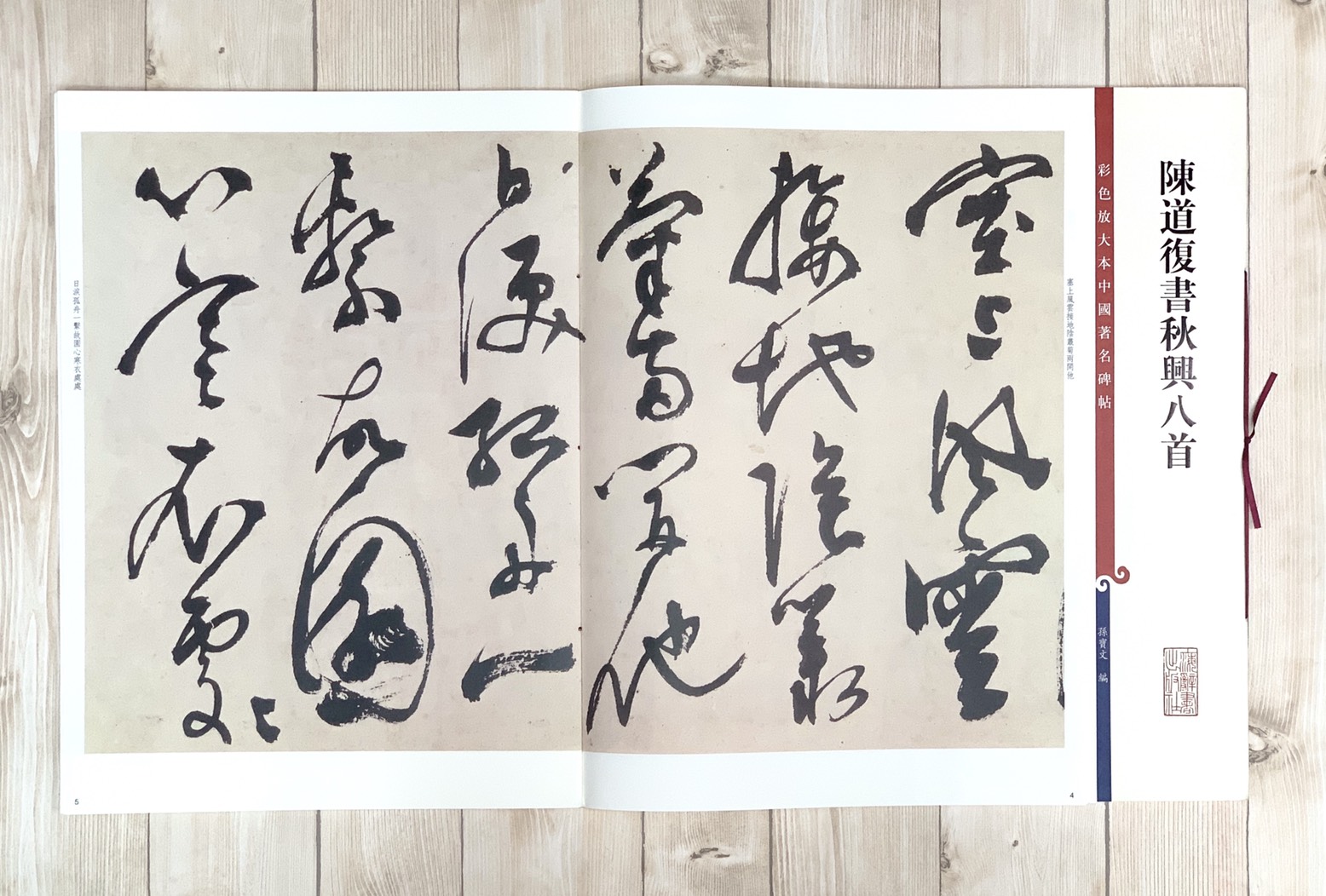 《陳道復書秋興詩八首》 孫寶文 彩色放大 中國著名碑帖  上海辭書出版社