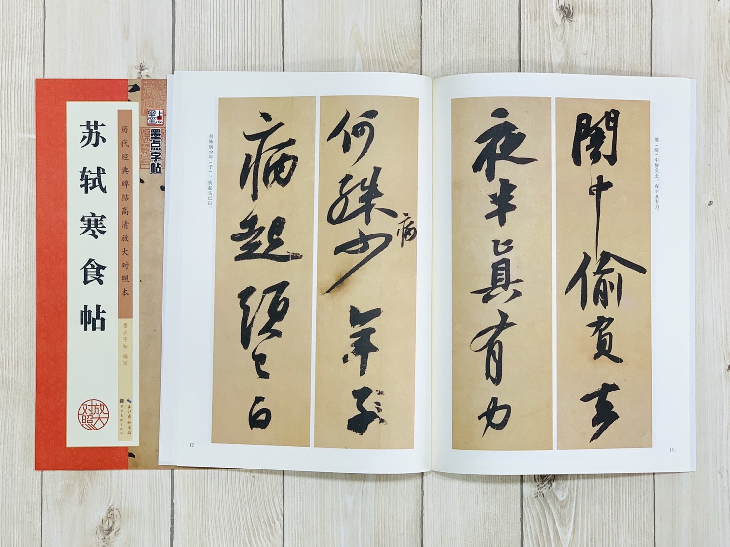 《蘇軾寒食帖》墨點字帖 歷代經典碑帖高清放大對照本 湖北美術出版社