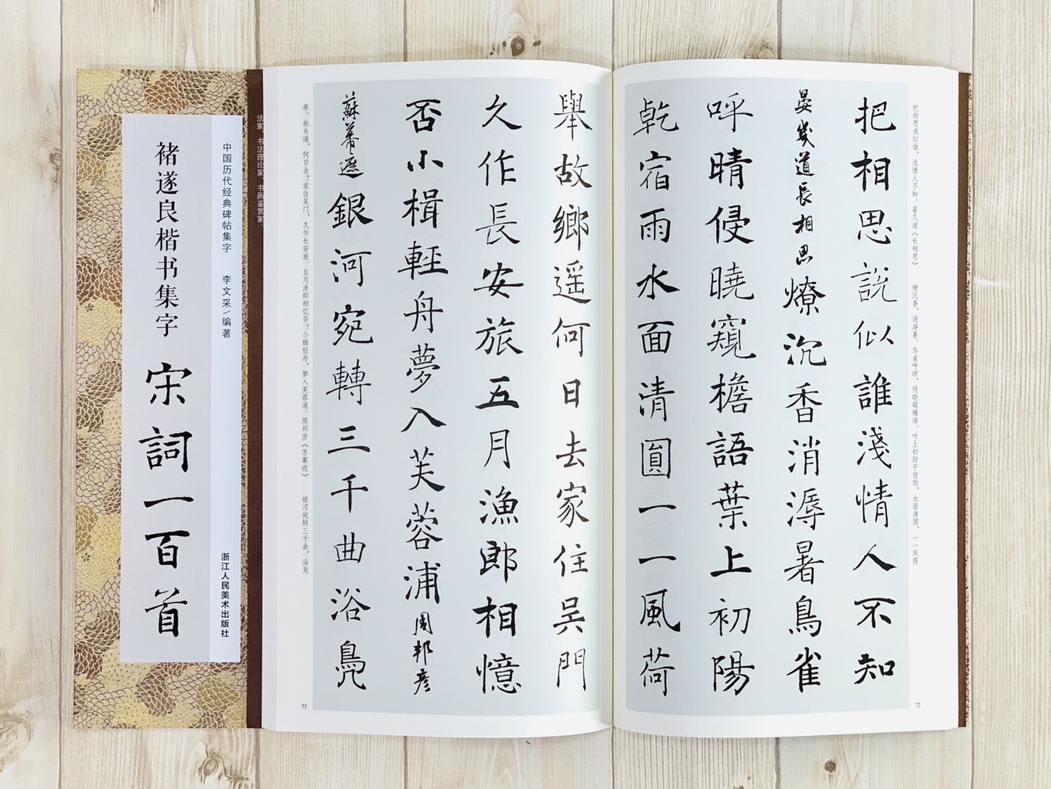 《褚遂良楷書集字 宋詞一百首》中國歷代經典碑帖集字（第二輯） 浙江人民美術出版社