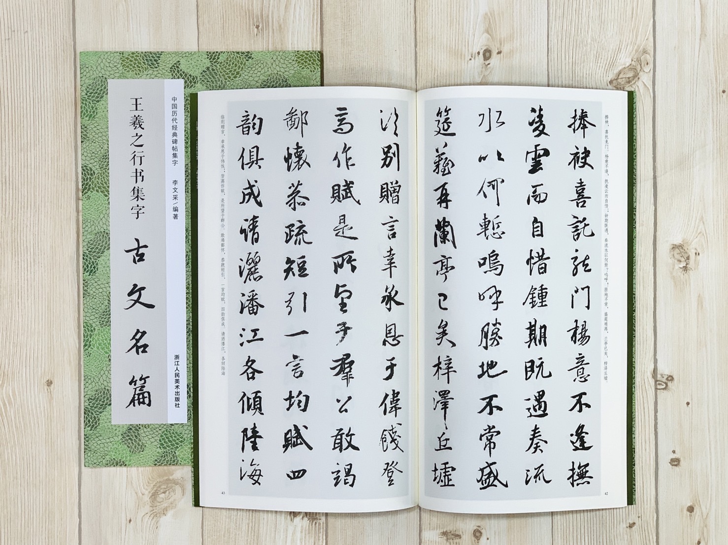 《王羲之行書集字古文名篇》中國歷代經典碑帖集字 李文采編 浙江人民美術出版社