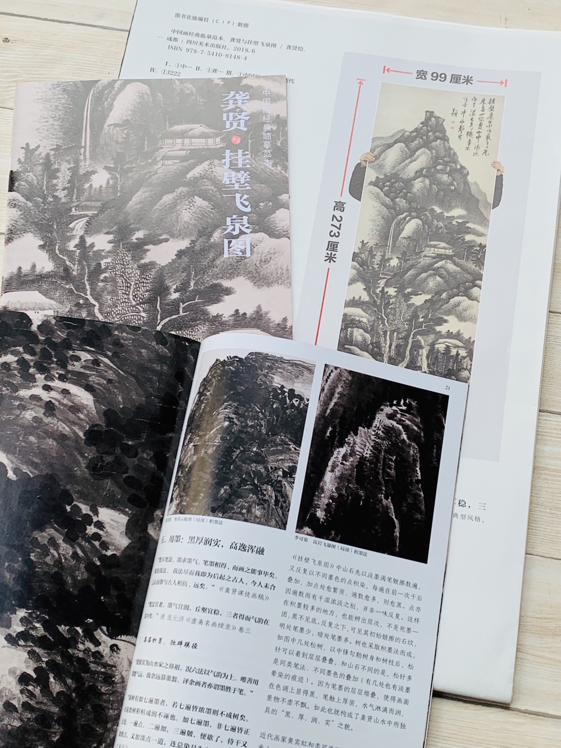 《龔賢與掛壁飛泉圖》 中國畫經典臨摹範本 四川美術出版社