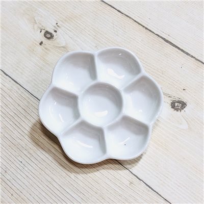 《梅花盤 8.5cm》調色盤 國畫 顏料 梅花盤