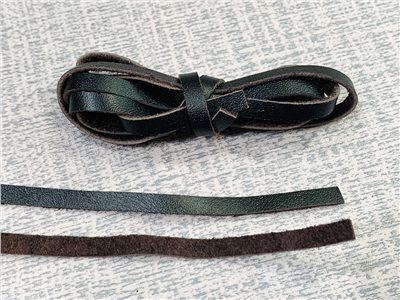 《牛皮綁刀繩》 真牛皮 篆刻刀、雕刻刀纏裏、具有美觀、防滑等特點