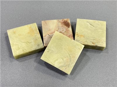 《花青田 扁章》 1.5x5x5 1.5*5*5 素章 規格章 篆刻 印石 青田石 練習石
