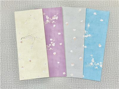 《蠟染梅花箋》 半生熟宣 約14x34cm 書法小品
