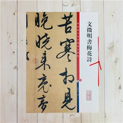 《文徵明書梅花詩》 孫寶文 編 彩色放大 中國著名碑帖  上海辭書出版社