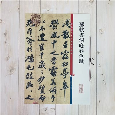 《蘇軾書洞庭春色賦 》彩色放大 中國著名碑帖  上海辭書出版社