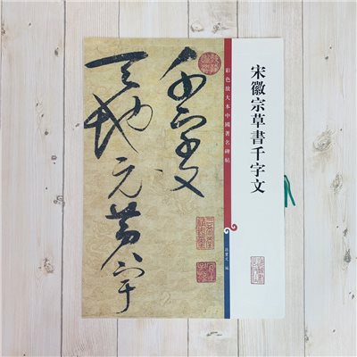 《宋徽宗草書千字文 》 彩色放大 中國著名碑帖  上海辭書出版社