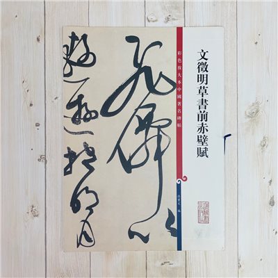 《文徵明草書前赤壁賦 》 彩色放大 中國著名碑帖  上海辭書出版社