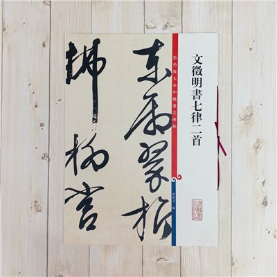 《文徵明書七律二首》 孫寶文 彩色放大 中國著名碑帖  上海辭書出版社