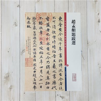 《趙孟頫題跋選》孫寶文 彩色放大 中國著名碑帖  上海辭書出版社