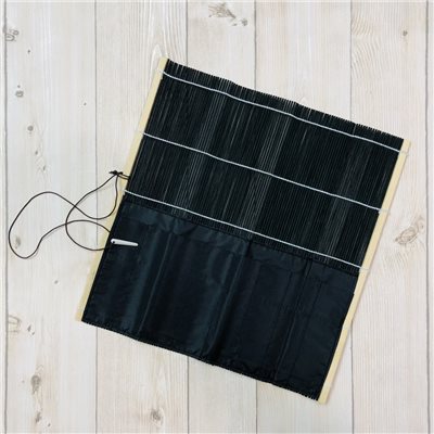 《竹簾布筆捲 小》28*30cm 書法必備 攜帶方便 毛筆收納 布筆捲