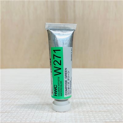 《好賓HWC專家級透明水彩繪具 W271(A級)》W271 Compose Green No.1