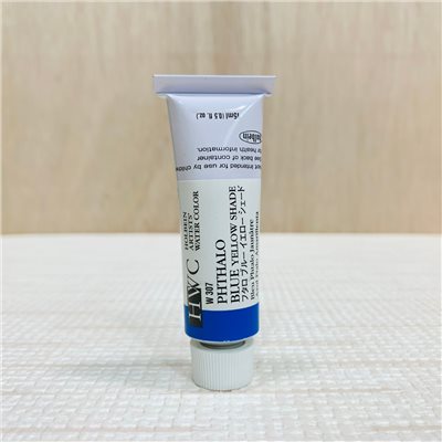《好賓HWC專家級透明水彩繪具 W307(A級)》W307 Phthalo Blue Yellow Shade