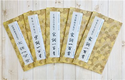 《集字宋詞一百首》一套五本 中國歷代經典碑帖集字 浙江人民美術出版社 隸書 智永 顏真卿 王羲之 米芾 宋詞 一百首
