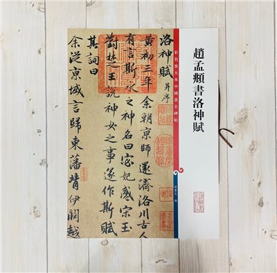 《趙孟頫書洛神賦 》 彩色放大 中國著名碑帖  上海辭書出版社