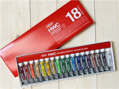 《好賓HWC專家透明水彩5ml 18色盒裝》